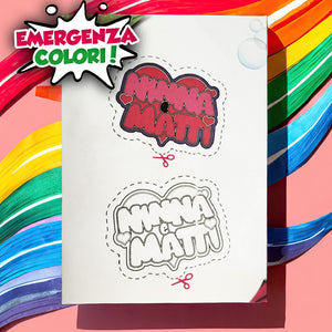 EMERGENZA COLORI colora libro di NINNAeMATTI con 10 pennarelli personalizzati.