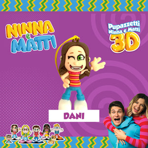 3D NINNA e MATTI Collezione completa di 8 Pupazzetti.