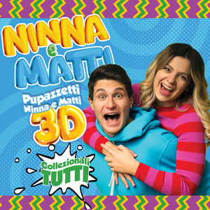 3D NINNA e MATTI Collezione completa di 8 Pupazzetti.