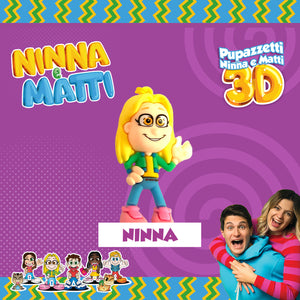 3D NINNA e MATTI Collezione completa di 8 Pupazzetti.