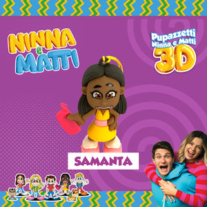 3D NINNA e MATTI Collezione completa di 8 Pupazzetti.