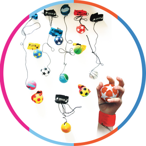 BackBall. L'originale palla di Orrbix con filo elastico. Lanciala, rimbalza e ritorna